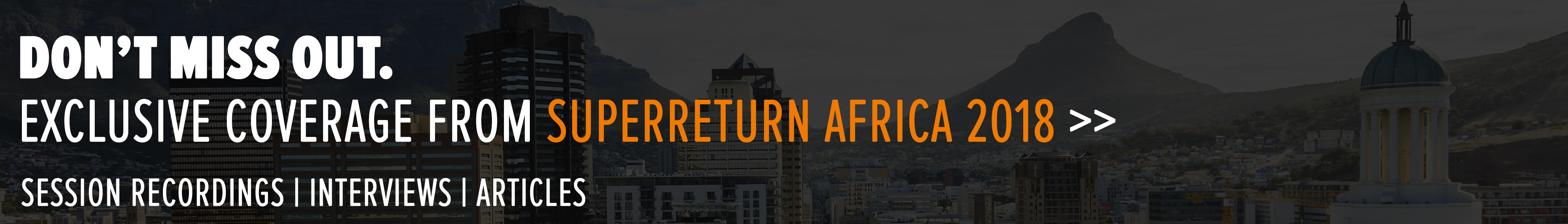 Superreturn africa 2018 content